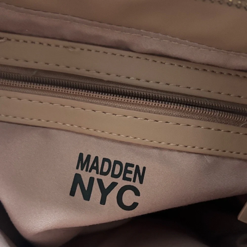 Madden NYC Luxurious Braided Handle Hobo Bag in Nude - Picture 8 of 10